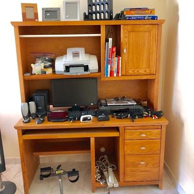 Desk w/Hutch - $135 - (56W  24D  65H)
