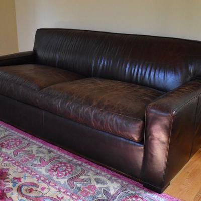Mitchell Gold leather sofa