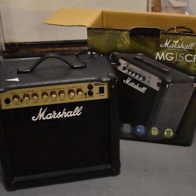 Pair of Marshall practice amps