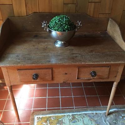 Antique pine  wash stand/desk/writing table