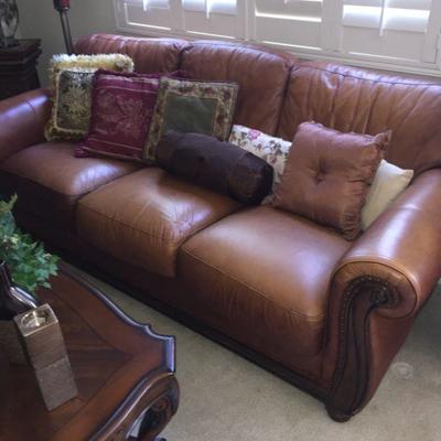 Macy's Leather Sofa and love seat
