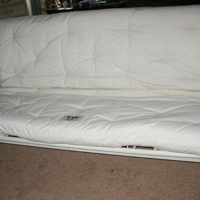 White tube metal futon by August Lotz   BUY IT NOW $ 160.00