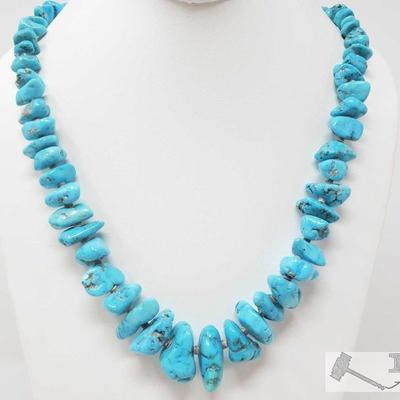 308: 	
Turquoise Necklace, 157.3g
Turquoise Necklace weighs approx 157.3g measures approx from 28
