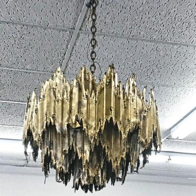 A statement piece. We dubbed it the Game of Thrones crown chandelier. This piece is made of bronze and is unique. Originally $1,400....