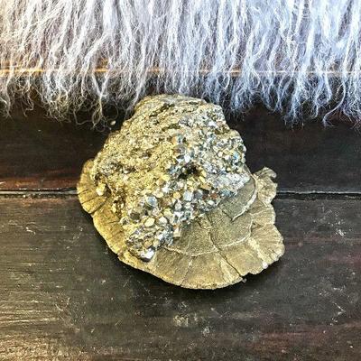 Two piece pyrite stones. One chunk sitting on a flat one. $75 for both.