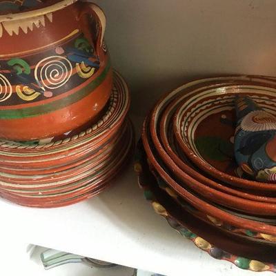 Vintage Mexican Redware Dishes 