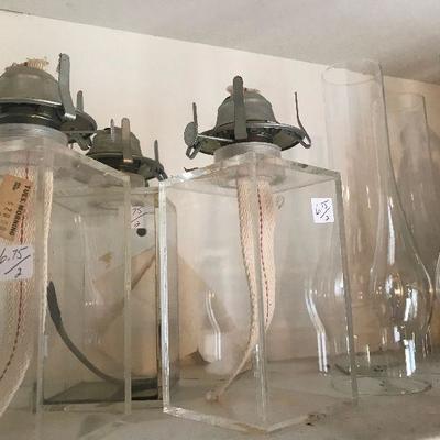 Vintage Acrylic Square Oil Lamps 