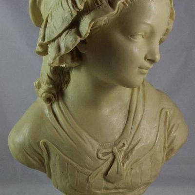 Vintage Grinam Niam (Paris) French Maiden Sculpture (18â€H x 10â€W) 