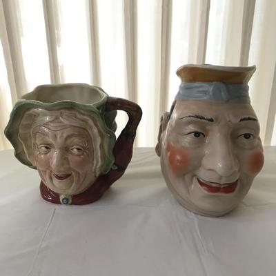 	Large selection Toby Mugs, Large and small some sarreguemines French majolica, Beswick, occupied japan   