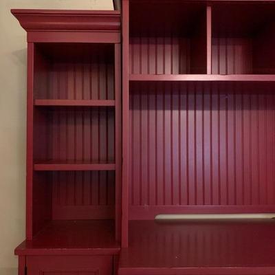 13. Wall Unit Desk in Brick Red, 80 x 20 x 74