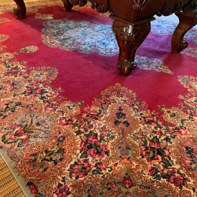 44. Center Medallion Rug, Hand Knotted, 100% Wool, 12'3