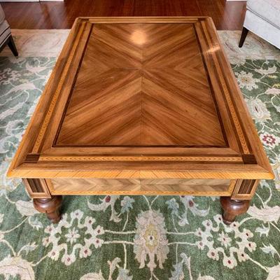 23. Antique Style Waterfall Coffee Table, by Alfonso Marina, 59 x 39 x 17