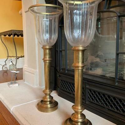 29. PAIR, Tall Brass Candle Holders, 28