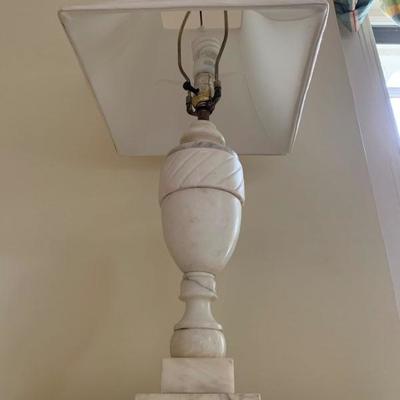 3. Marble Lamp, urn on ball, 27