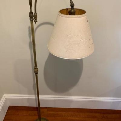 35. Library Lamp with Cut out Shade, Adjustable, 57