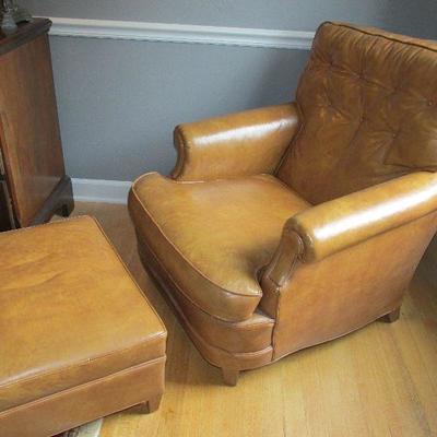 Leather lounge chair 