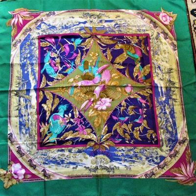 Hermes "Tropiques" silk scarf (BID ITEM)