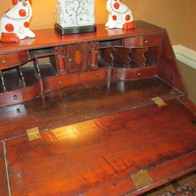 Chippendale desk interior