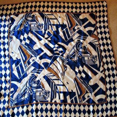 Ellen Tracy deco silk scarf