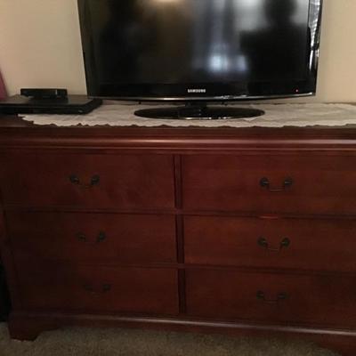 Long dresser with flat screen 