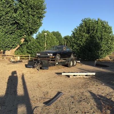 Car trailer with jaguar vehicle for sale separately 