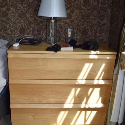Maple three-drawer chest