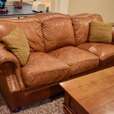 Ethan Allen leather sofa