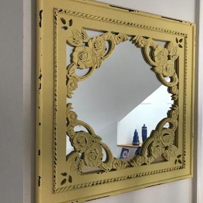 Yellow frame mirror