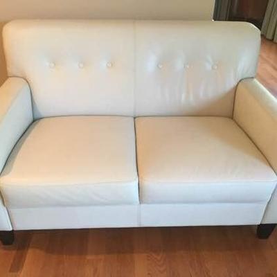 LEATHER LOVESEAT AND SOFA