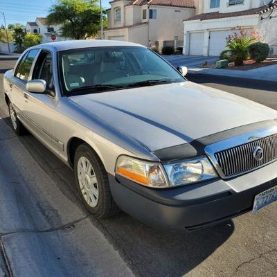 1 OWNER
2004 MERCURY GRAND MARQUIS GS
RUNS & DRIVES
108,334 Miles 
SILVER
ICE COLD AC
NO TITLE HOWEVER FAMILY TRUST WILL ISSUE BILL OF...