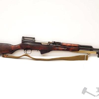 300: 	
Russian SKS 7.62x39mm Semi Auto Rifle, CA Transfer Available
Serial Number 4391
Barrel Length: 20.375