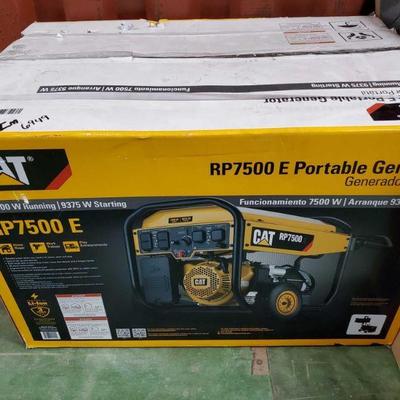 6949: NEW IN BOX CAT RP7500 E Portable Generator
Hereâ€™s a CAT RP7500 E Portable Generator, #490-6491. Features 7500 running watts/9375...