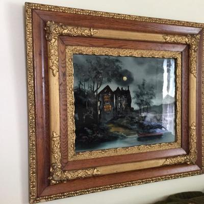 Reverse painting in a wonderful old frame