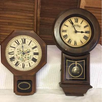 Battery Operated Clocks in Wood Frames