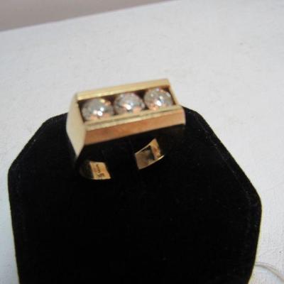 14kt Gold Diamond Men's Ring