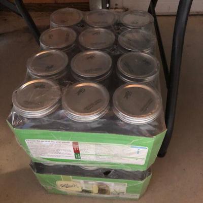 2 cases of quart canning jars