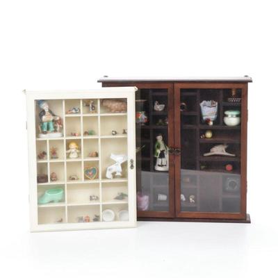 Eclectic Miniatures in Wall Display Cabinets ends 8/27 8:02 PM ET
