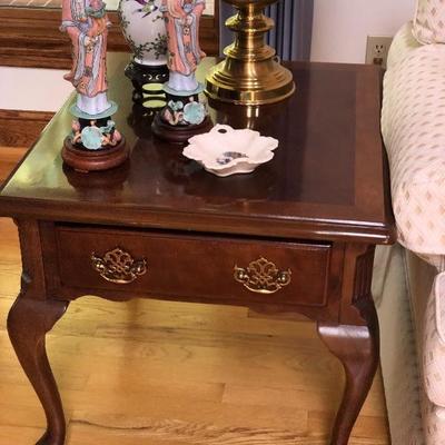 Mahogany End-table w/brass pulls
Price: $60