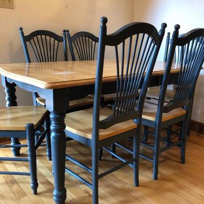 Butcher Block table w/6 chairs
Price: $190