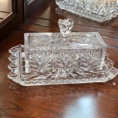 Fifth Avenue Lead Crystal covered butter dish
Made in Poland 
Price: $15