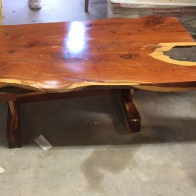 handmade cedar coffee table 