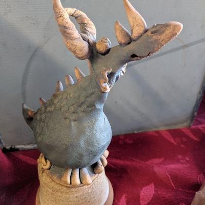 Limited edition signed and numbered T.Warner stoneware Dino Bell