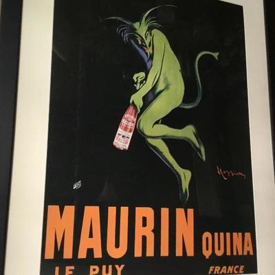 Maurin Quina Le Puy France - Vintage 1906 Reprint Poster