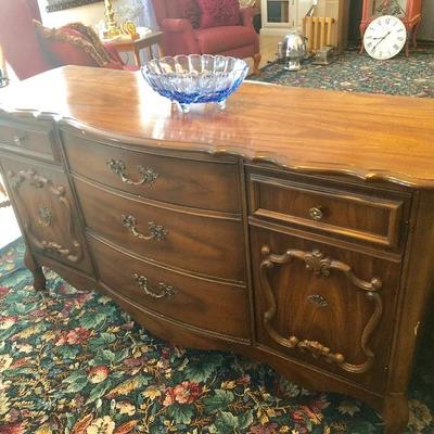 Sideboard/Server w/3 Center Drawers - $75 - (59W  18D  32H)
