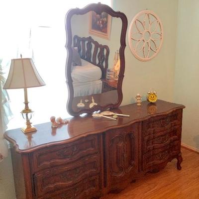 4-Piece Mid-Century Fruitwood Bedroom Set - $200 (Save $20!)