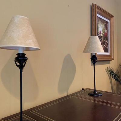 Arts and Crafts Style Lamps, Pair