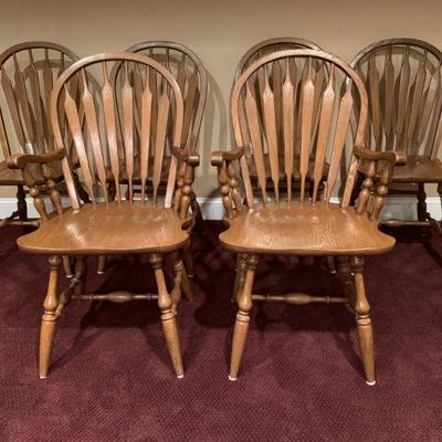 Oak Chairs, Set of SIX