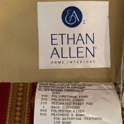 Ethan Allen Striped Velvet Armchair, Pair Available