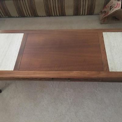 Mid Century coffee table with marble top
