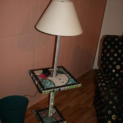 Mosaic Tile Table Floor Lamp  